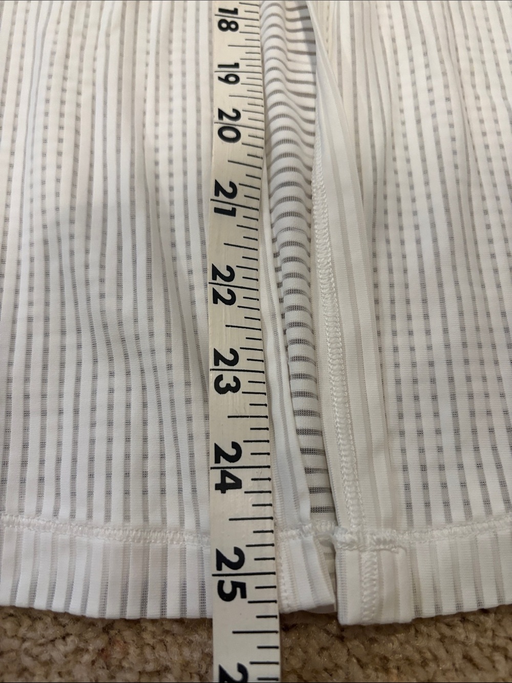 Lululemon athletica White Sheer Stripe Racerback Tank - Picture 5 of 5